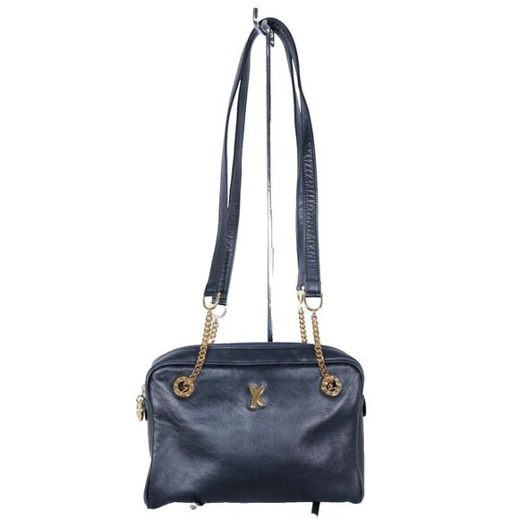 Paloma Picasso Women Navy Blue Chain Strap Shoulder Bag Crossbody Designer Purse - Picture 1 of 8
